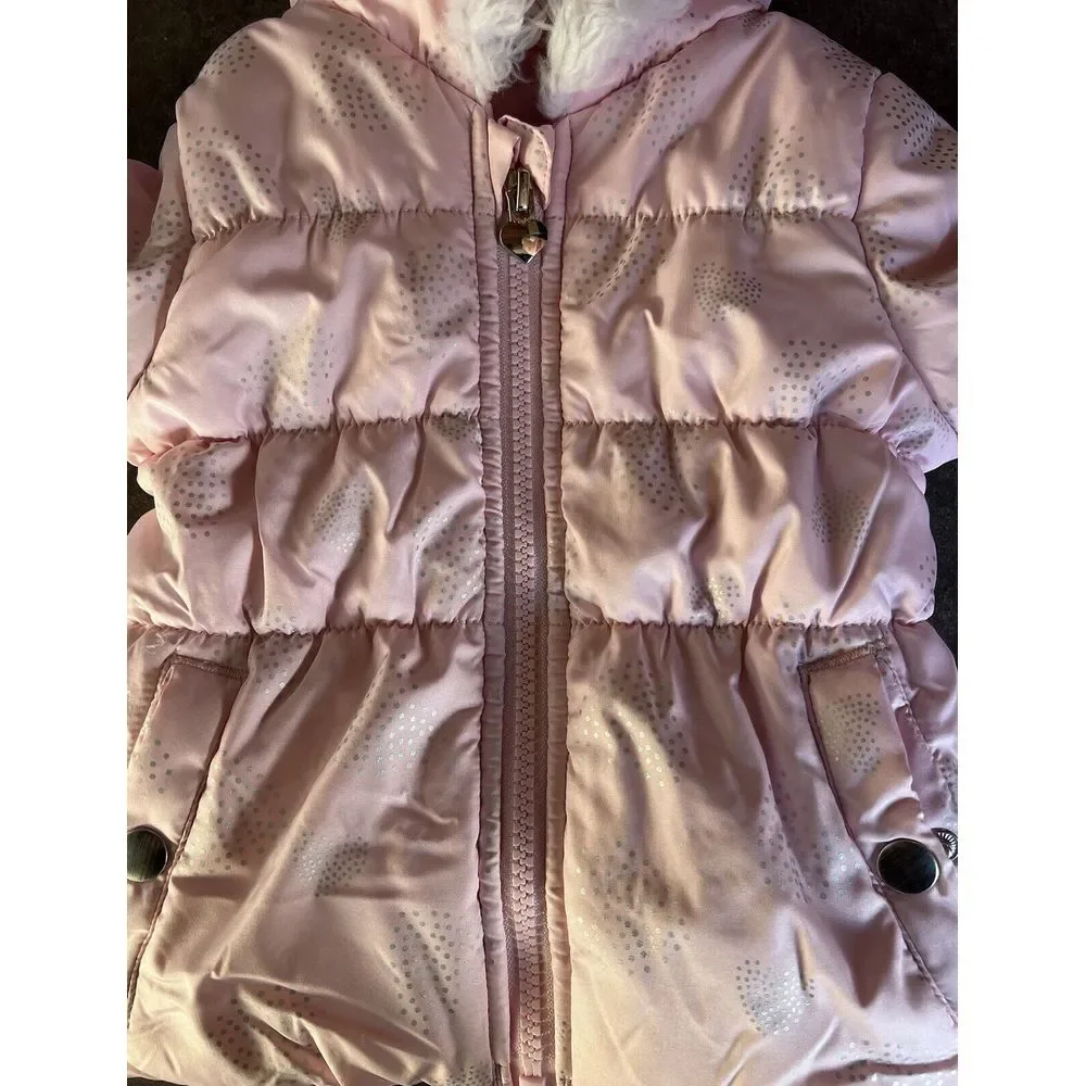 💚 London Fog Baby Girls Hooded Jacket‎ Pink Size 12M